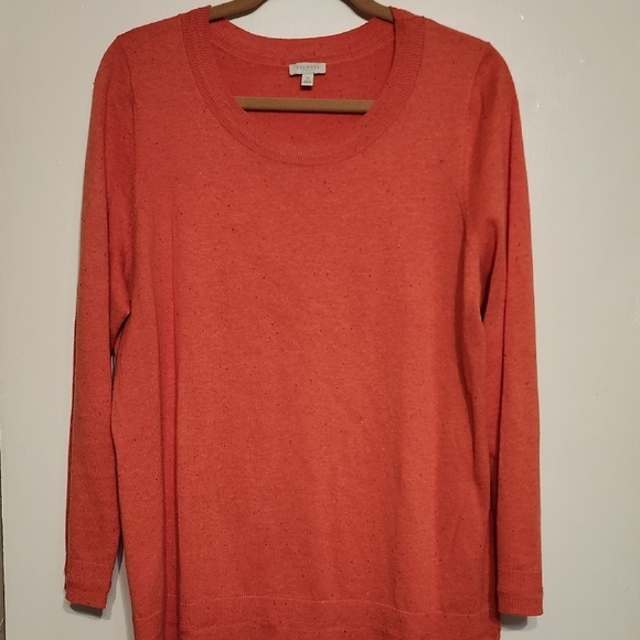 Talbots Orange Relaxed Sweatshirt - Picture 1 of 3